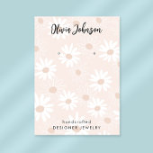 Chique Daisy Bloemen Patroon Sieraden Oorbel Displ Visitekaartje