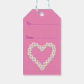 Chique Daisy Chains op Roze, Custom Gift Labels Cadeaulabel (Achterkant)