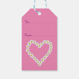 Chique Daisy Chains op Roze, Custom Gift Labels Cadeaulabel