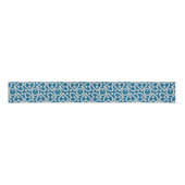 Chique Daisy Kettingen op Blauw, Custom Grosgrain  Grosgrain Lint (Voorkant)