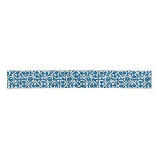 Chique Daisy Kettingen op Blauw, Custom Grosgrain  Grosgrain Lint (Voorkant)