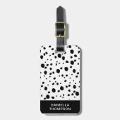 Chique Dalmatische Hond Print Patroon Avontuur Rei Bagagelabel (Voorkant verticaal)