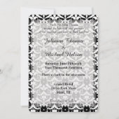 Chique Damask bruiloft Kaart (Voorkant)