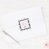 Chique Damask Square Stickers (Envelop)