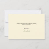 Chique Damast & Streep Bruiloft Thee Uitnodiging (Achterkant)