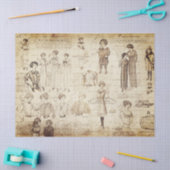 chique dame meisje Mode beige decoupage Tissuepapier (Craft)