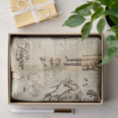 chique dame meisje Mode beige decoupage Tissuepapier (Geschenk)