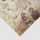 chique dame meisje Mode beige decoupage Tissuepapier (Detail)