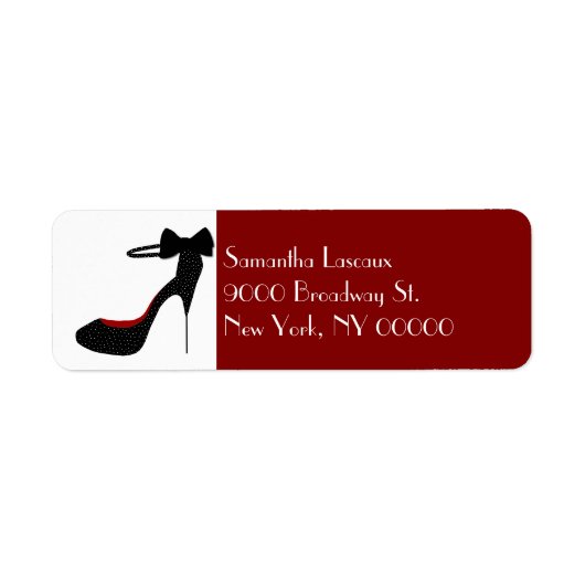 Chique dames Stiletto Hoge hak Custom Etiket (Voorkant)