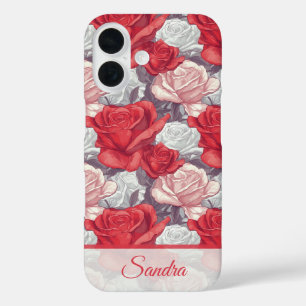 Chique Damesaccessoires Roos Bloem Naam iPhone 16 Hoesje