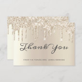 Chique Dankjewelfontein Bruiloftsfeest Bedankt (Voorkant / Achterkant)