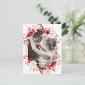 Chique de nieuwe Mr & Mrs bruiloft foto aankondigi Kaart (Staand voorkant)