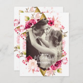 Chique de nieuwe Mr & Mrs bruiloft foto aankondigi Kaart (Voorkant / Achterkant)