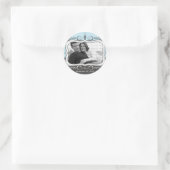 Chique Deco Bewaar de Datum Aankondiging Seal: poe Ronde Sticker (Tas)