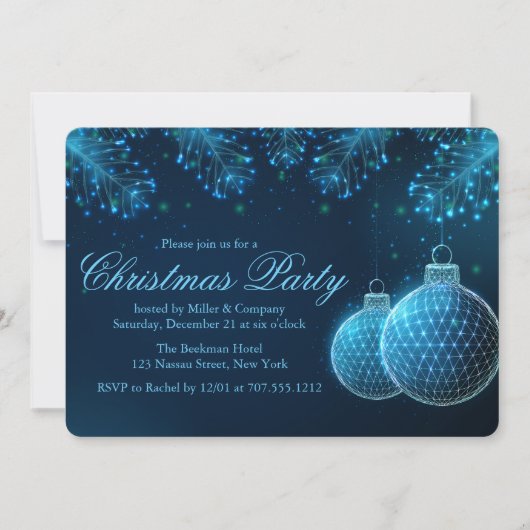 Chique decoraties Baubles Corporate Christmas Part Kaart (Voorkant)