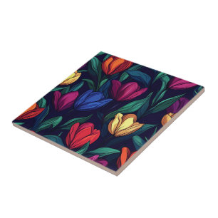 Chique decoratieve tulp keramische Tegels voor spa Tegeltje