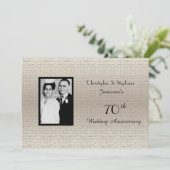 Chique Deluxe Huwelijksjubileum Foto Uitnodiging (Staand voorkant)