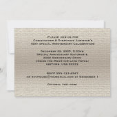 Chique Deluxe Huwelijksjubileum Foto Uitnodiging (Achterkant)