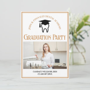 Chique Dental School Foto Custom Graduation Party Kaart