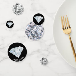 Chique diamanten edelstenen tafel confetti