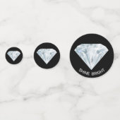 Chique diamanten edelstenen tafel confetti (Achterkanten)