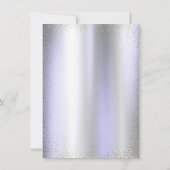 Chique diamanten Kroon Violet Metallic Quinceañera Kaart (Achterkant)