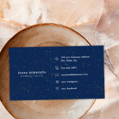 Chique Diamond Blue Agaat Initiaal D Letter Monogr Visitekaartje