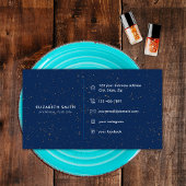 Chique Diamond Blue Agaat Initiaal E Letter Monogr Visitekaartje