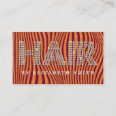 Chique Diamond Gold Bourgogne Kapper Haarstylist Visitekaartje (Voorkant)