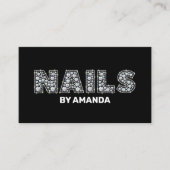 Chique Diamond Nail Art Nail Technicus Nail Artist Visitekaartje (Voorkant)