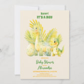 Chique dinosaurus Boy Baby shower groen Kaart (Voorkant)