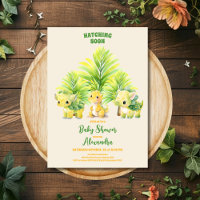 Chique dinosaurus Boy Baby shower groen