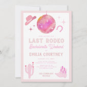 Chique Disco Cowgirl Laatste Rodeo Bachelorette We Kaart (Voorkant)