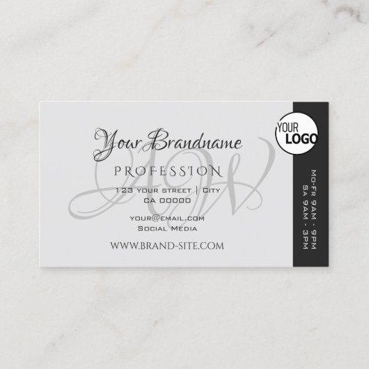 Chique donker en lichtgrijs kleurrijke strepen toe visitekaartje (Achterkant)