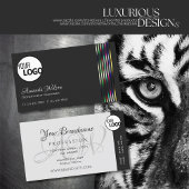 Chique donker en lichtgrijs kleurrijke strepen toe visitekaartje