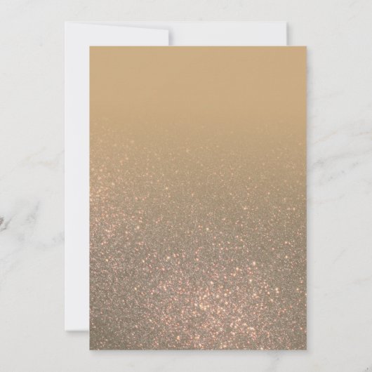 Chique donker goud sparkly glitter ombre verjaarda kaart (Achterkant)