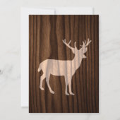 Chique donker hout herten wild leven bruiloft uitn kaart (Achterkant)