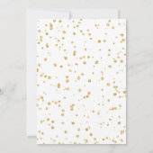 Chique Donker Paarse Bloemen & Gouden Bruiloft Uit Kaart (Achterkant)