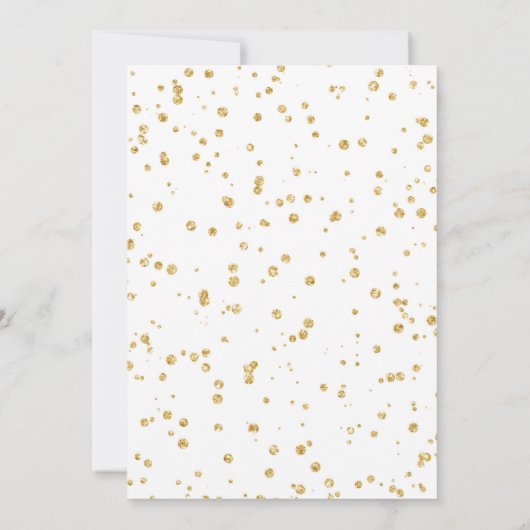 Chique Donker Paarse Bloemen & Gouden Bruiloft Uit Kaart (Achterkant)