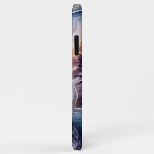 Chique Donker Paarse Violet Blauw Quartz Agaat Pat Case-Mate iPhone Case (Achterkant/rechts)