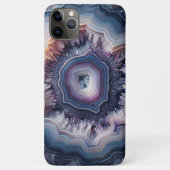 Chique Donker Paarse Violet Blauw Quartz Agaat Pat Case-Mate iPhone Case (Achterkant)