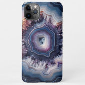 Chique Donker Paarse Violet Blauw Quartz Agaat Pat iPhone Hoesje (Achterkant)