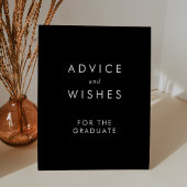 Chique Donker Zwart Advies en Wensen Afstuderen Reclamebord Met Voetstuk