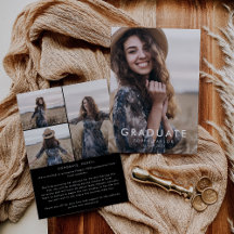 Chique Donker Zwart Bericht Fotocollage Afstuderen