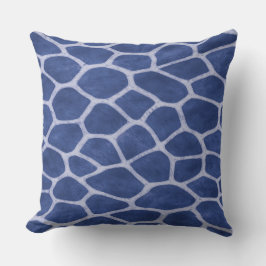Chique donkerblauwe giraffendruk kussensloop kussen