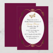 Chique donkere framboos & goud aangepaste Vrijgeze Kaart (Voorkant / Achterkant)