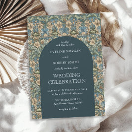 Chique donkere pastelgroene ivoren bloemen Art Nou Kaart