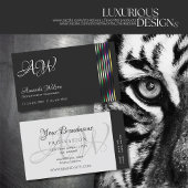 Chique donkergrijs en lichtgrijs kleurrijke strepe visitekaartje