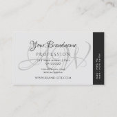 Chique donkergrijs en lichtgrijs kleurrijke strepe visitekaartje (Achterkant)
