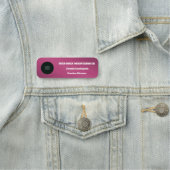 Chique donkerroze metallic zakelijke medewerker Lo Naamplaatje (In situ)